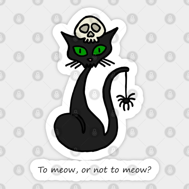 To meow, or not to meow? Sticker by ElviraDraat